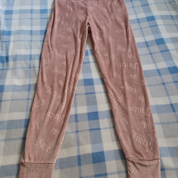Juicy Couture Women’s Sleep/Lounge Wear M Logo Velour Pants Pink Y2K Comfort - Picture 2 of 9